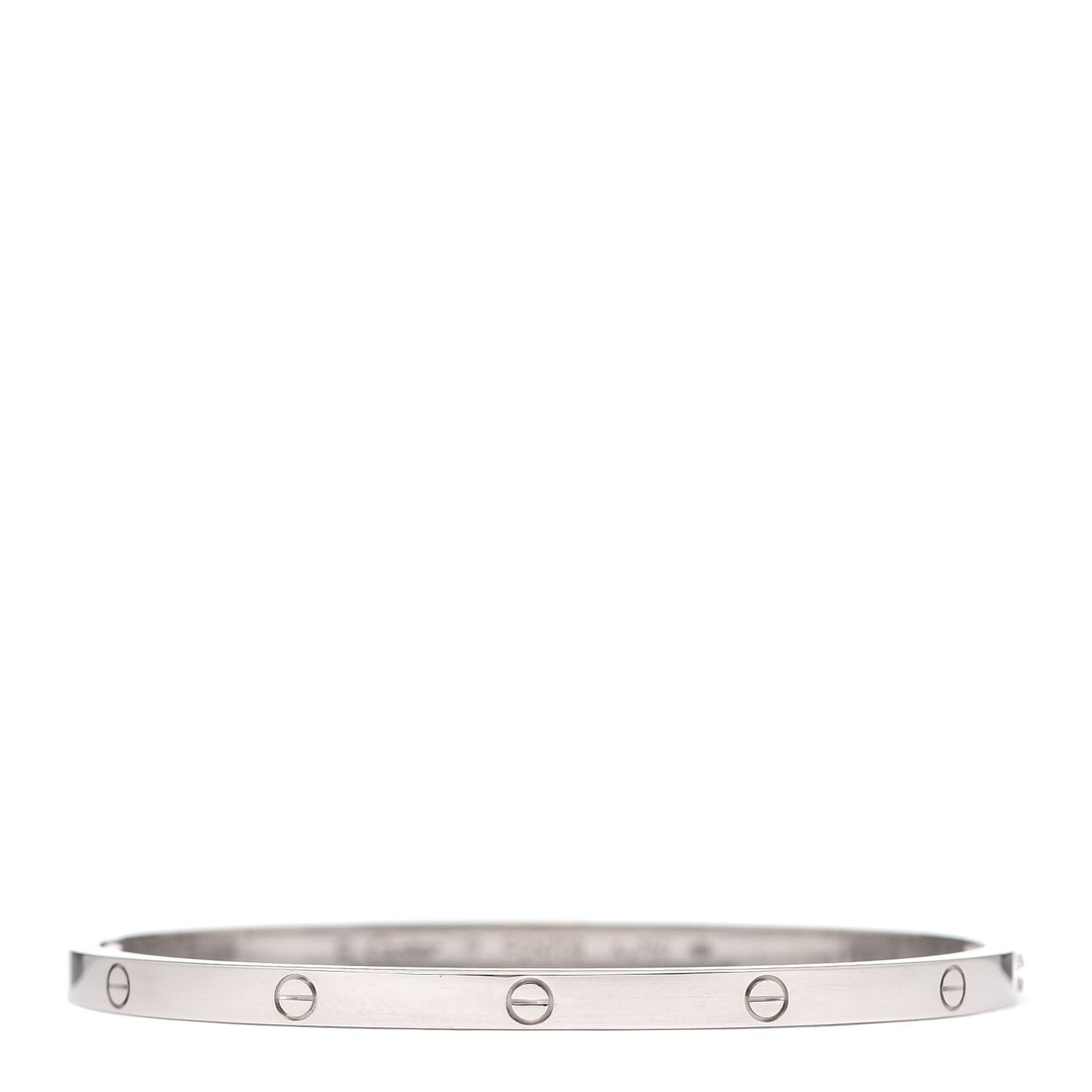 18K White Gold Small LOVE Bracelet 17