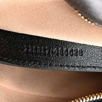 Gucci Monogram Matelasse Diagonal Small GG Marmont Chain Shoulder Bag Beige Black 6 of 9