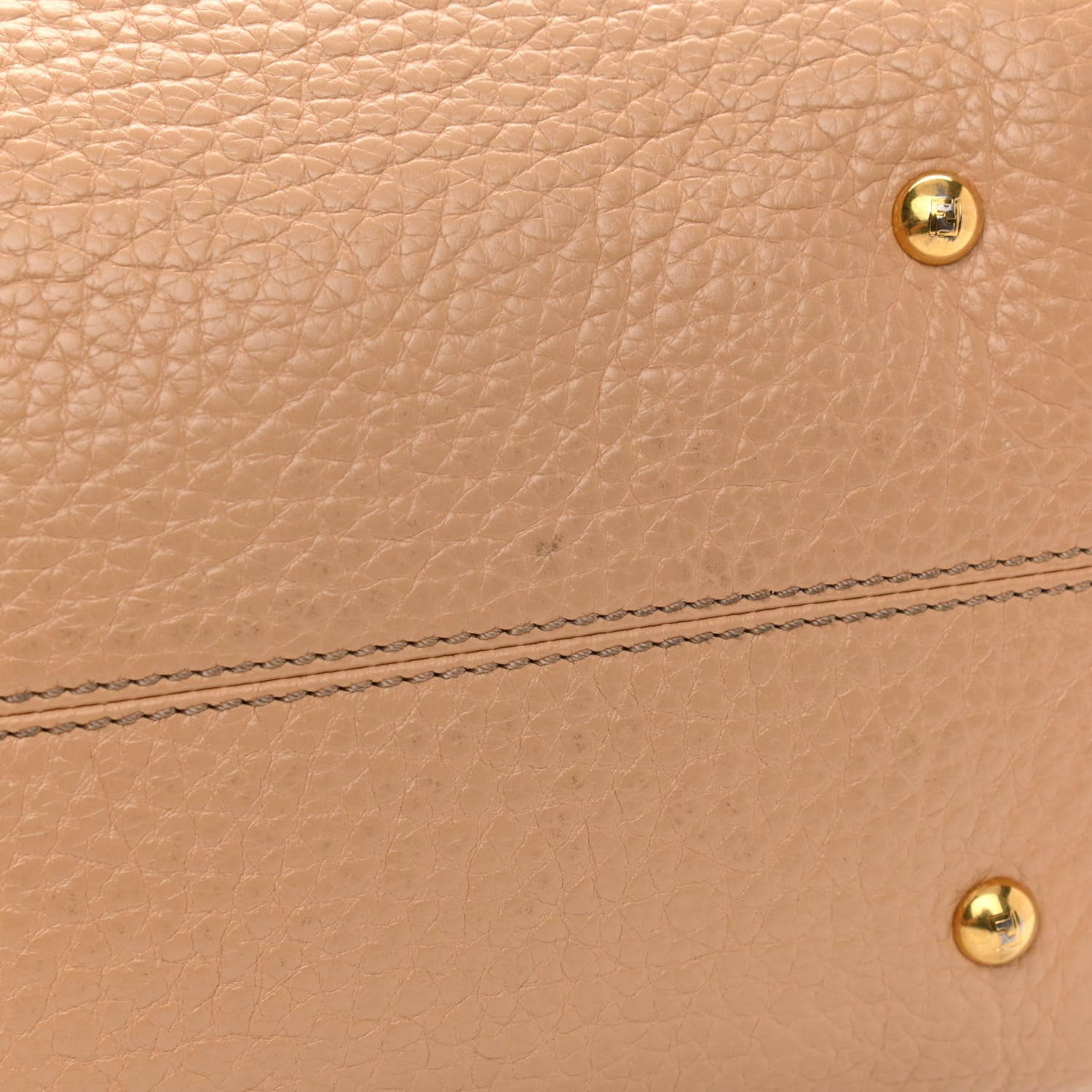 Fendi Pebbled Calfskin Small Chameleon Tote Beige 13 of 13