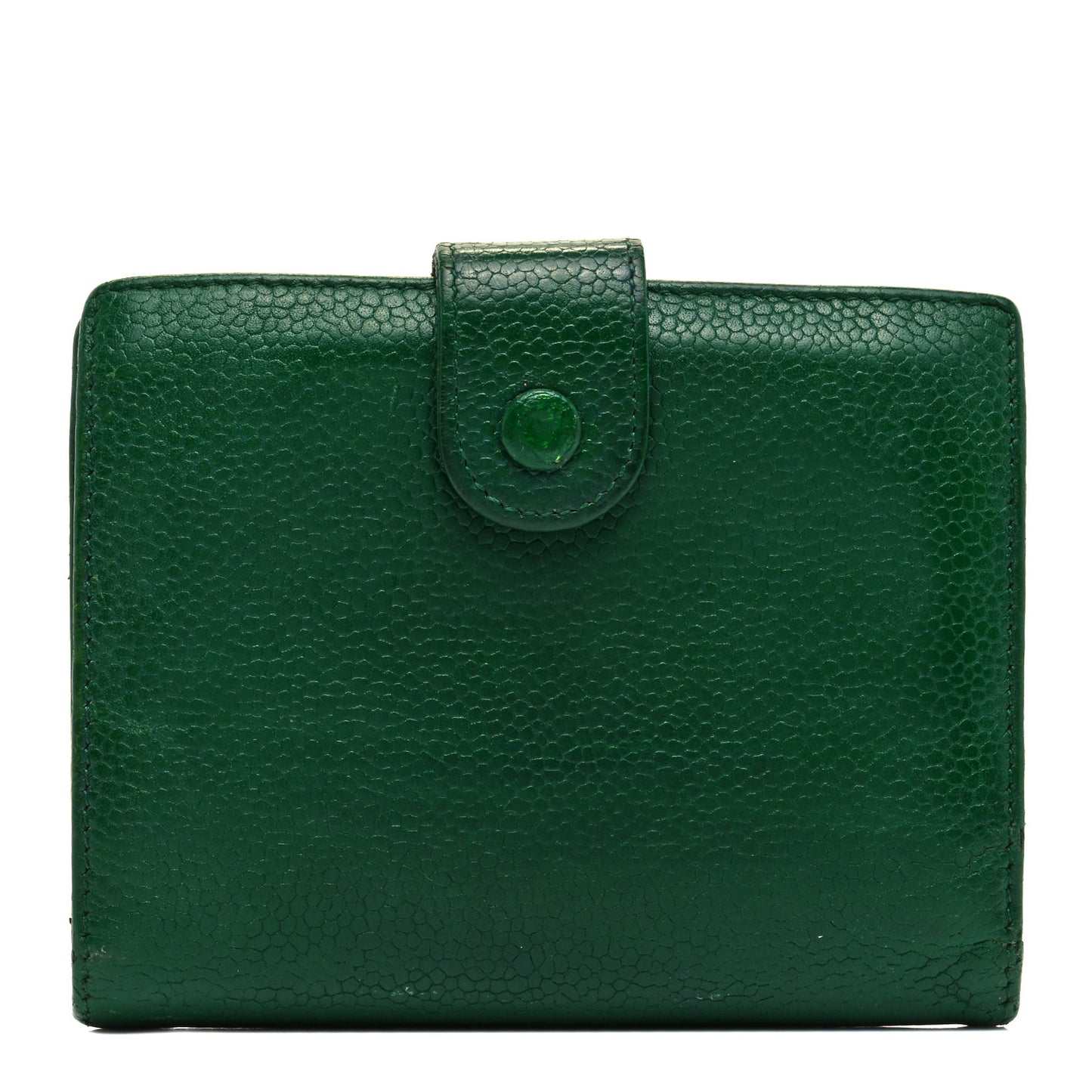 Caviar Timeless CC French Wallet Green