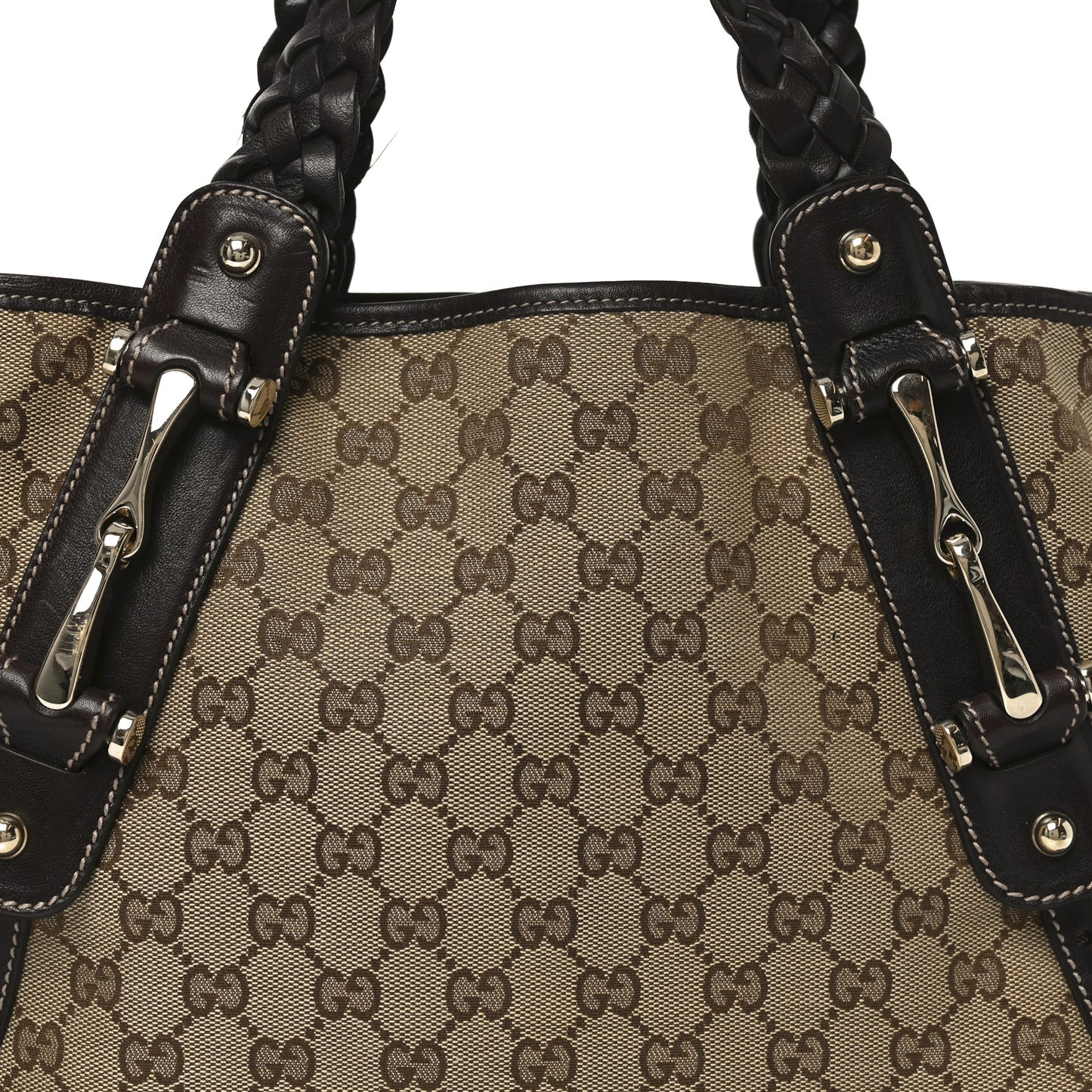 Monogram Small Pelham Shoulder Bag Dark Brown