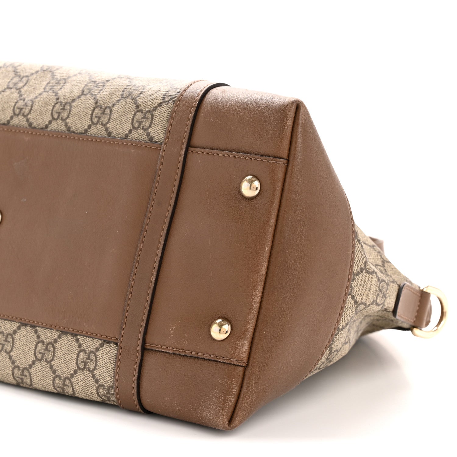 Gucci GG Supreme Monogram Medium Nice Top Handle Dome Bag Brown 10 of 13