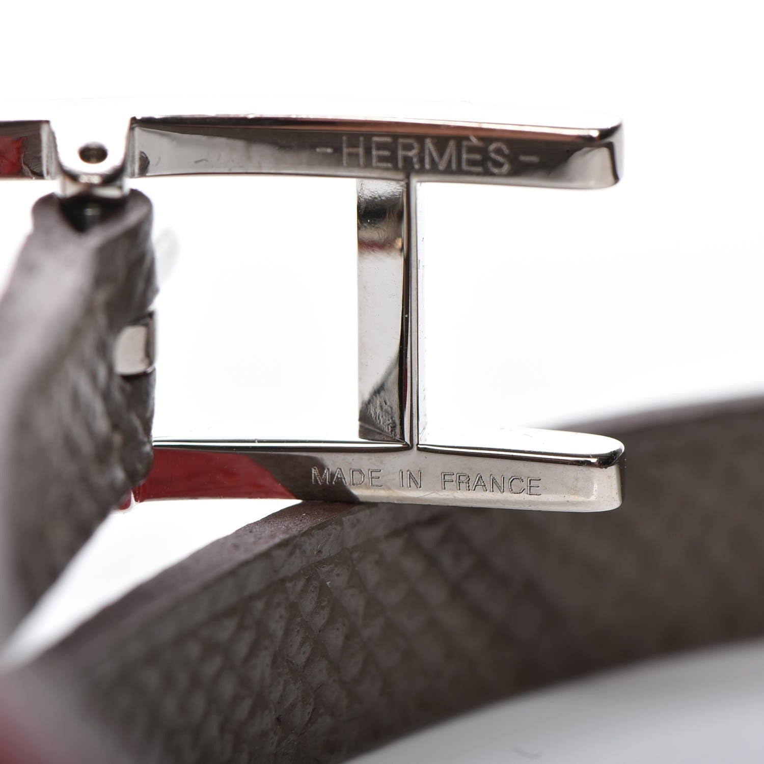 Hermes Epsom Behapi Double Tour Bracelet XS Rouge Casaque Etain 6 of 8