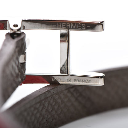 Hermes Epsom Behapi Double Tour Bracelet XS Rouge Casaque Etain 6 of 8