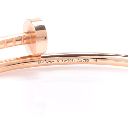 Cartier 18K Pink Gold Small Juste Un Clou Bracelet 16 4 of 5