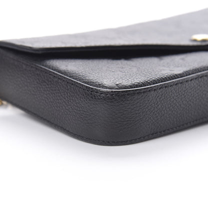 Louis Vuitton Empreinte Pochette Felicie Chain Wallet Black 12 of 15