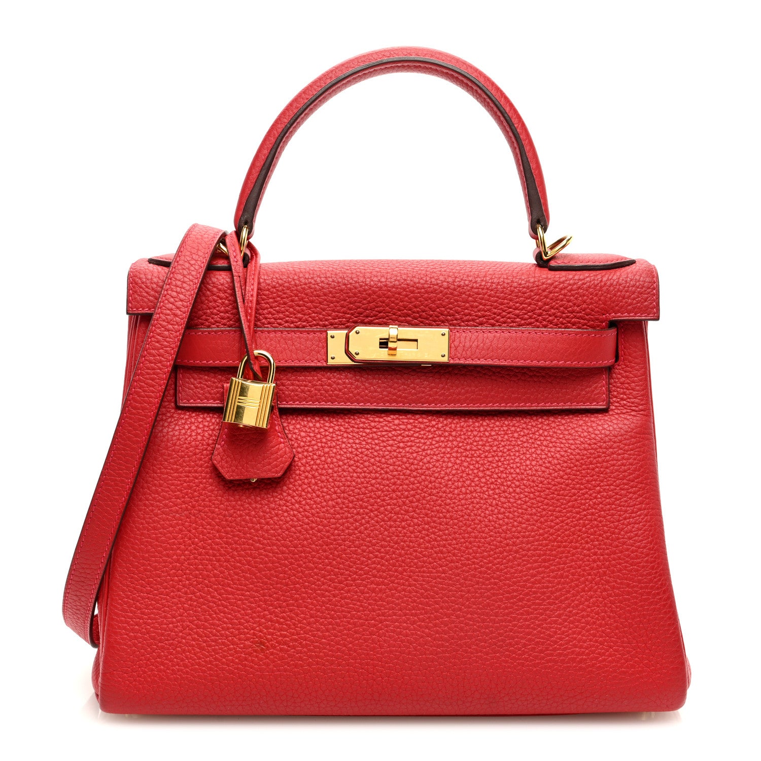 Hermes Togo Kelly Retourne 28 Rouge Casaque 1 of 10