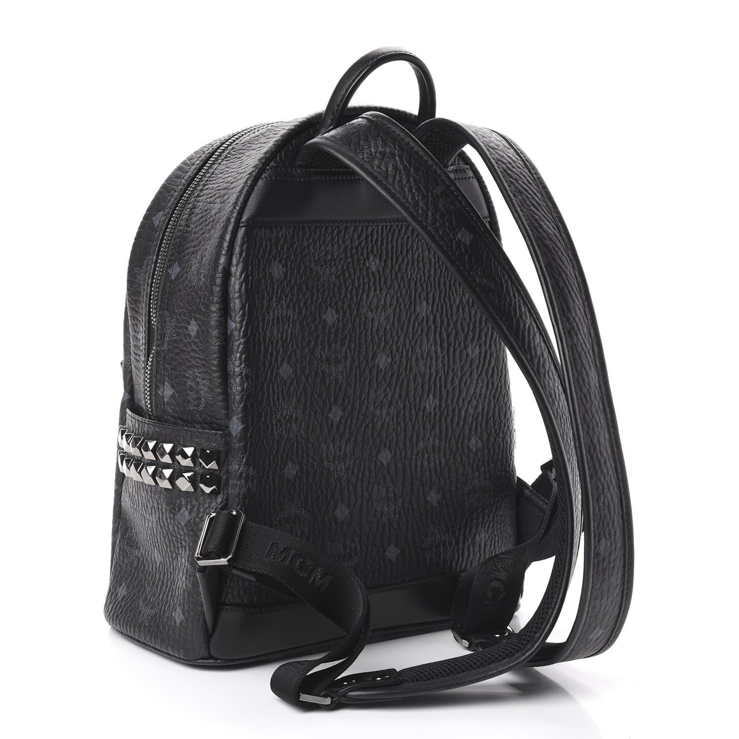MCM Visetos Small Side Stud Stark Backpack Black 2 of 8