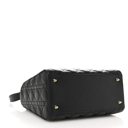 Christian Dior Lambskin Cannage Medium Lady Dior Black 4 of 9