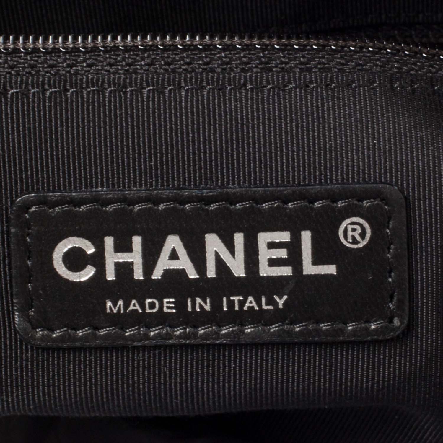 Chanel Lambskin New Bubble Quilt North South Tote Black 6 of 9