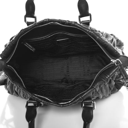 Prada Nappa Gaufre Satchel Black 4 of 23