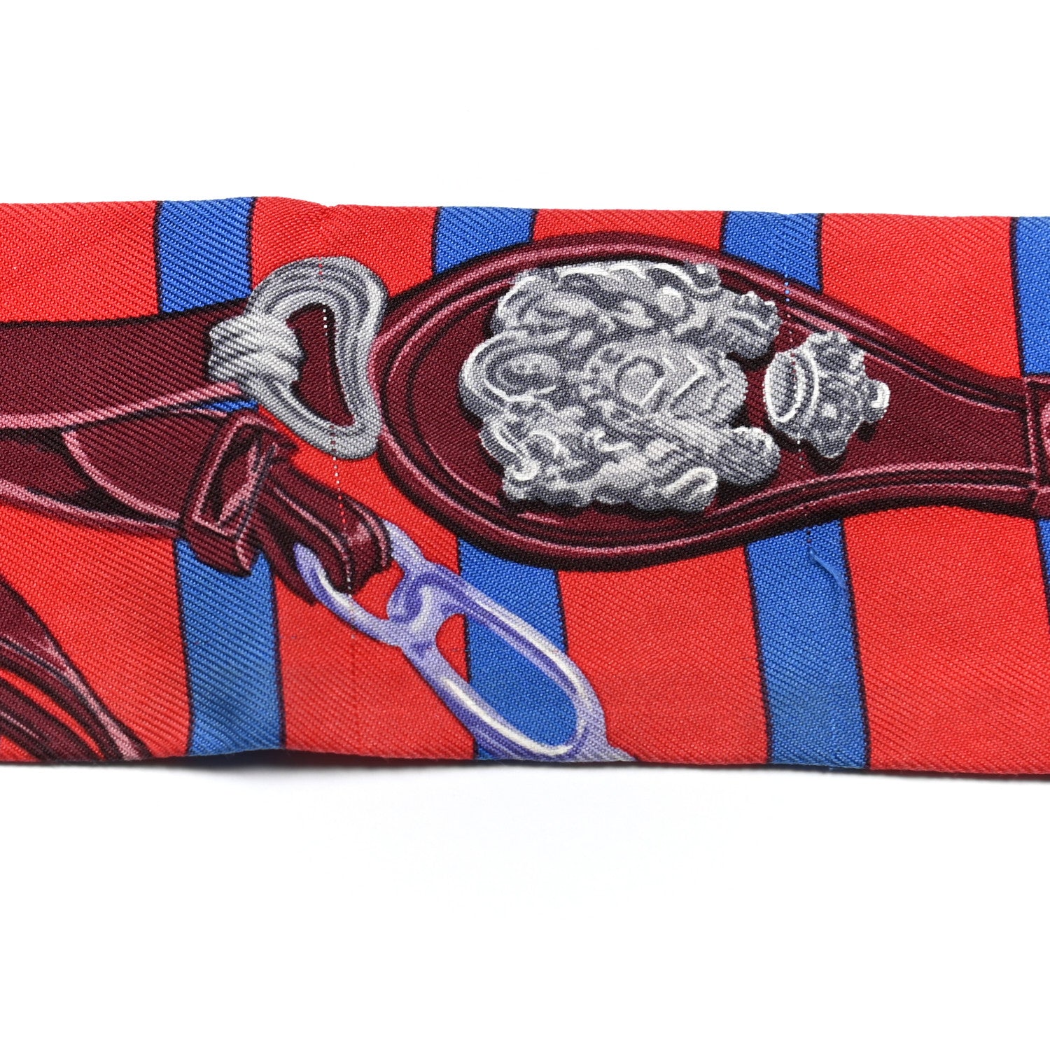 Hermes Silk Brides De Gala Bayaderes Twilly Rouge Bleu Roy Acajou 4 of 6