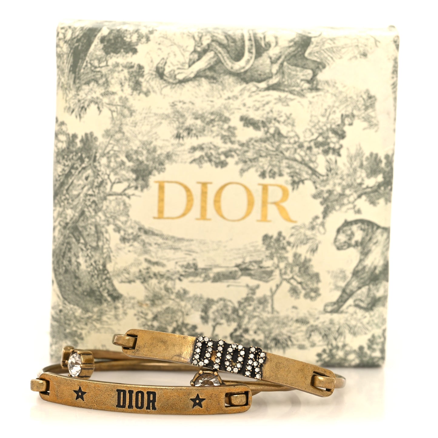 Metal Crystal Dio(r)evolution Bracelet Set Gold