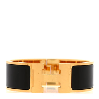 Hermes Enamel Wide Clic Clac H Bracelet PM Black 1 of 4
