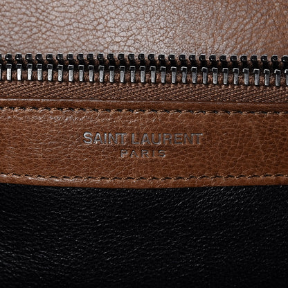 Saint Laurent Calfskin Matelasse Chevron Monogram Large College Bag Cognac 8 of 17
