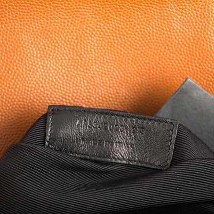Saint Laurent Grain De Poudre Matelasse Chevron Large Monogram Satchel Brown 7 of 7
