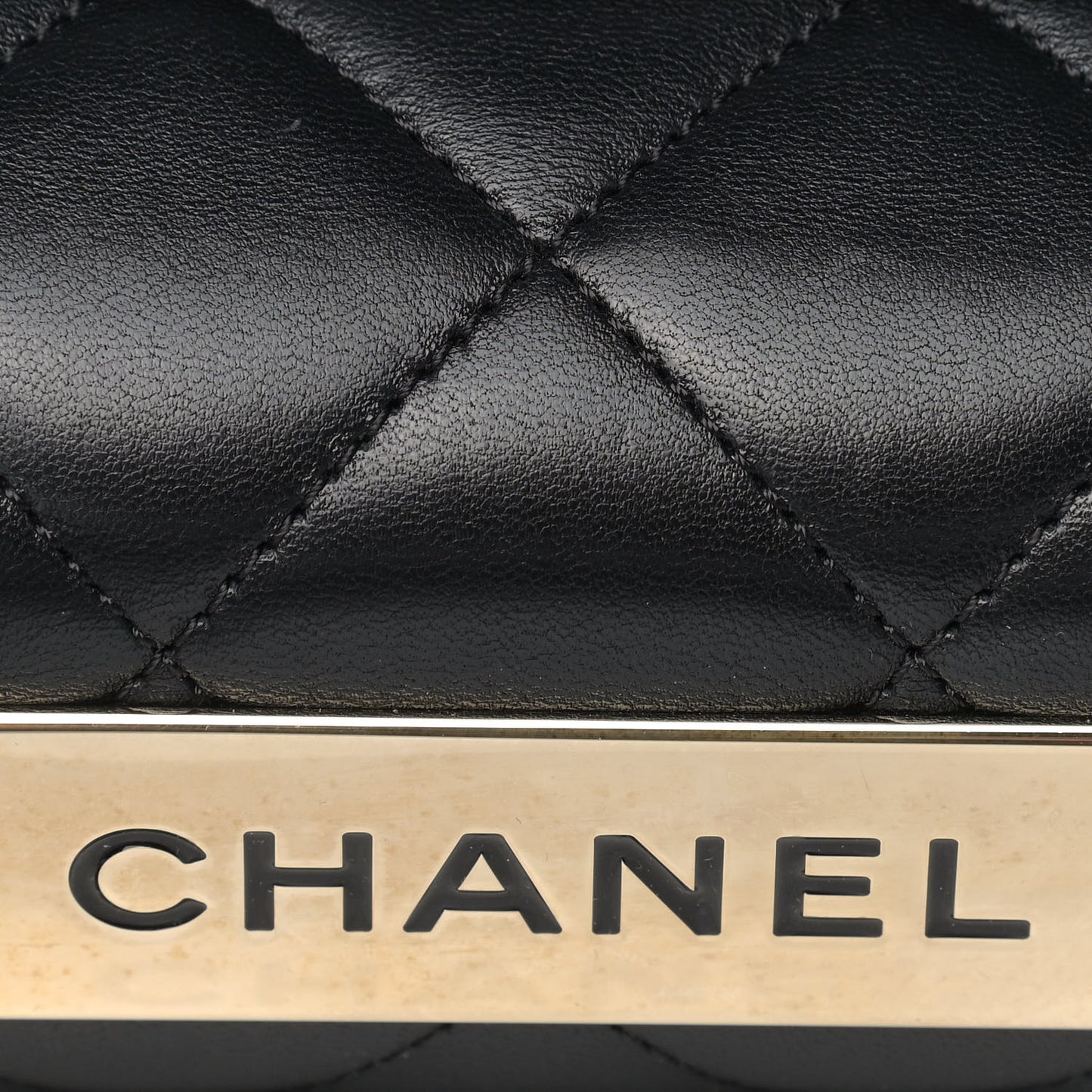 Lambskin Quilted Small Trendy CC Dual Handle Flap Bag Black