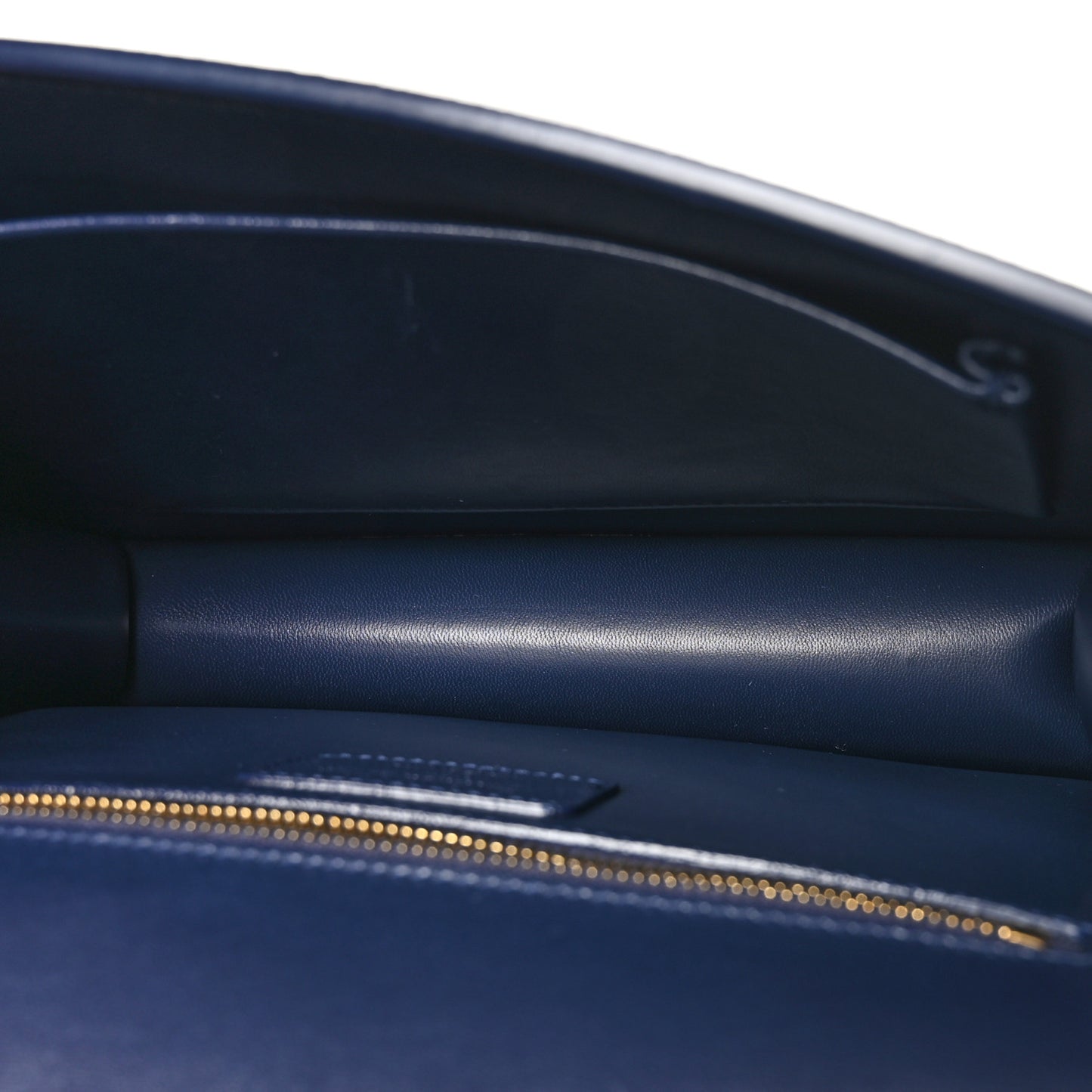 Ultra Matte Grained Calfskin 30 Montaigne Flap Bag Navy