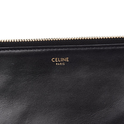 Celine Lambskin Large Trio Crossbody Bag Black 7 of 10