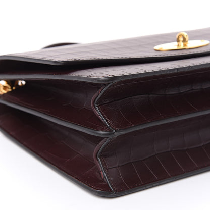 Mulberry Calfskin Crocodile Embossed Large Darley Oxblood 7 of 10