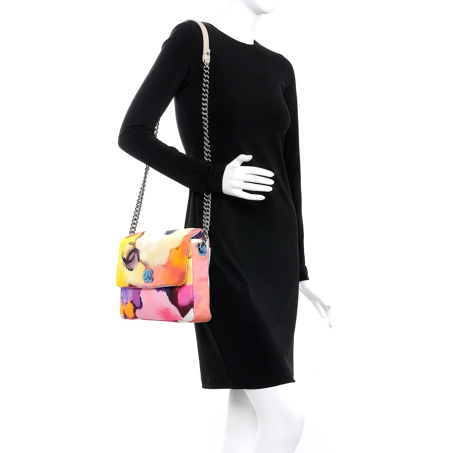 Chanel Printed Canvas Flower Power Messenger Flap 2 of 14
