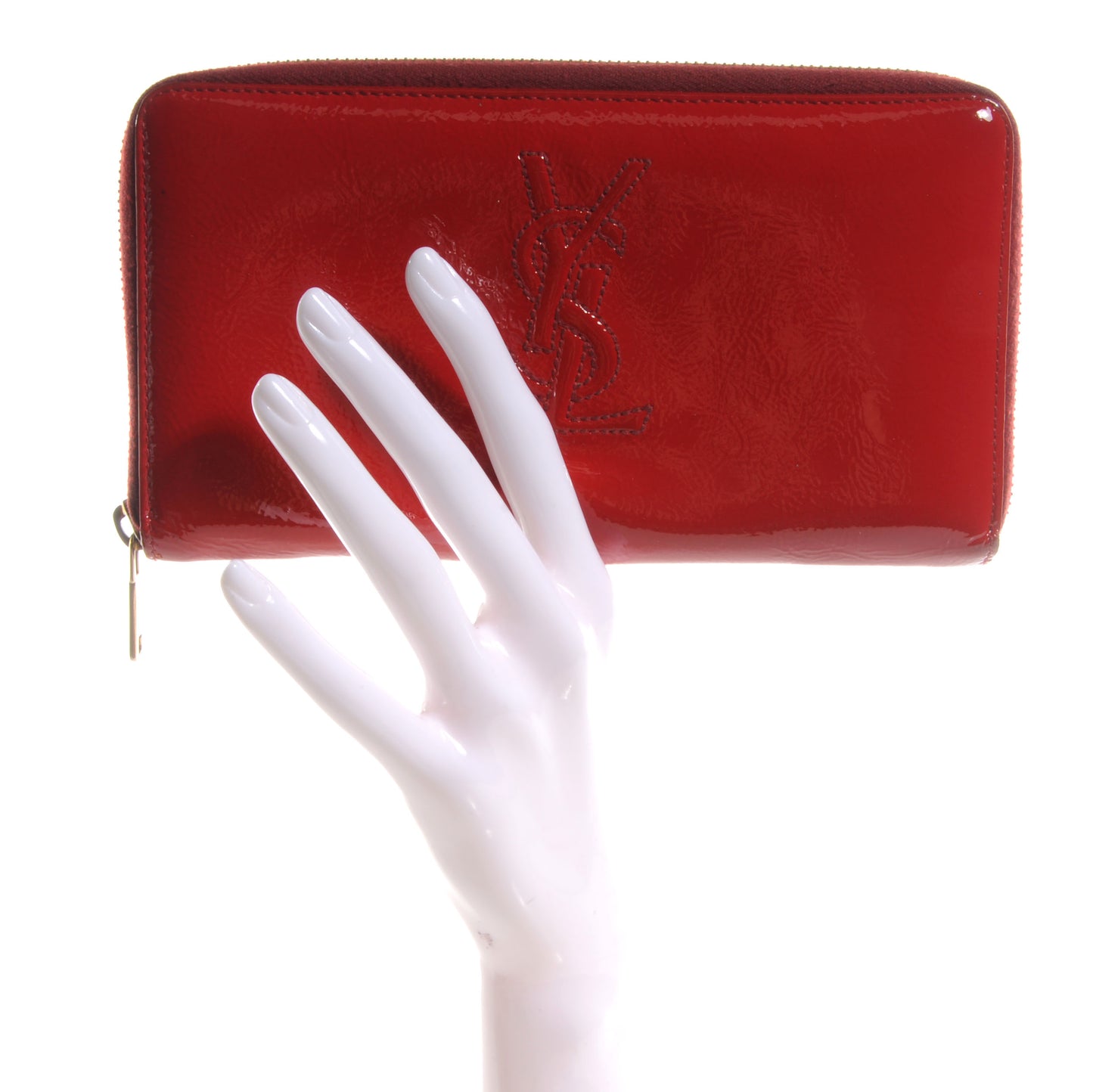 Patent Leather Belle de Jour Zippy Wallet Red