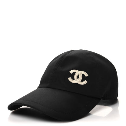 Chanel Cotton CC Cap Hat Black White 1 of 9