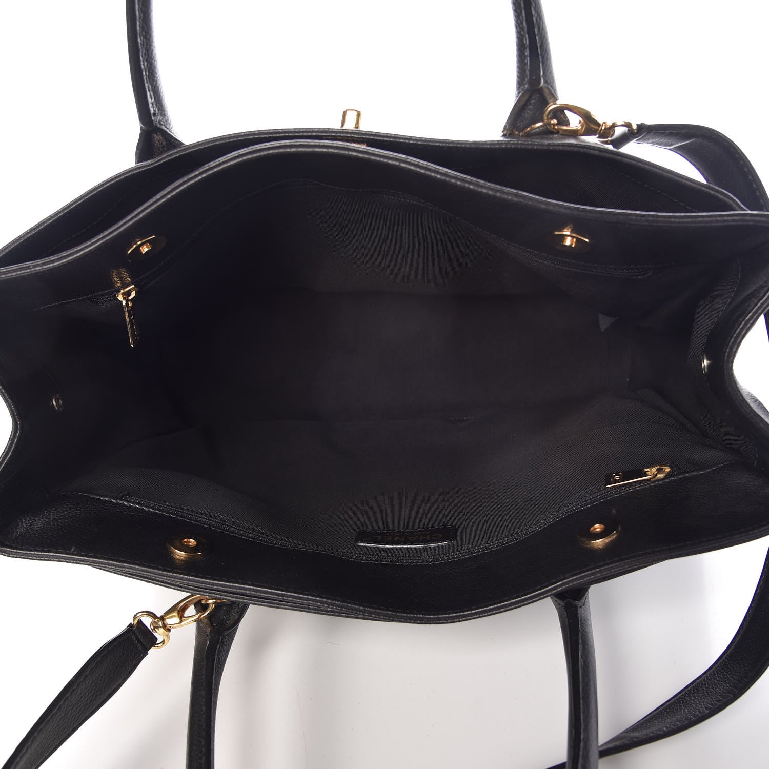 Chanel Calfskin Cerf Executive Shopper Tote Black 5 of 13