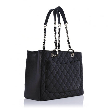 Chanel Caviar Quilted Grand Shopping Tote GST Dark Brown 2 of 12