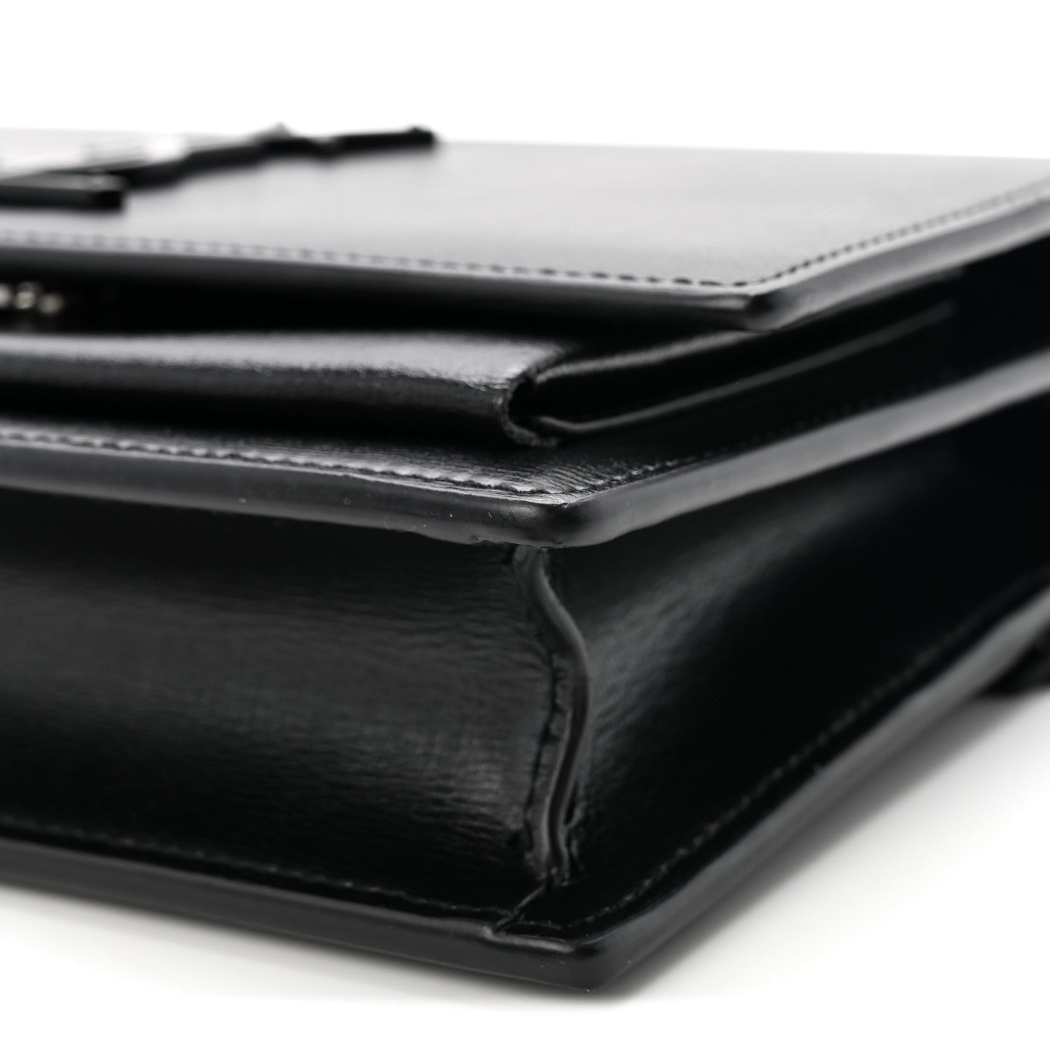 Saint Laurent Calfskin Monogram Sunset Chain Wallet Black 9 of 11