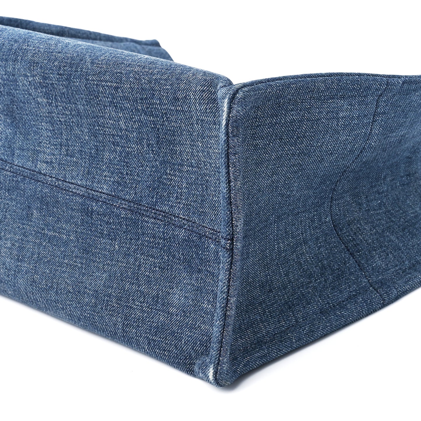 Denim Large Thais Cabas Navy Tan