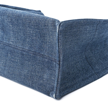 Celine Denim Large Thais Cabas Navy Tan 10 of 10