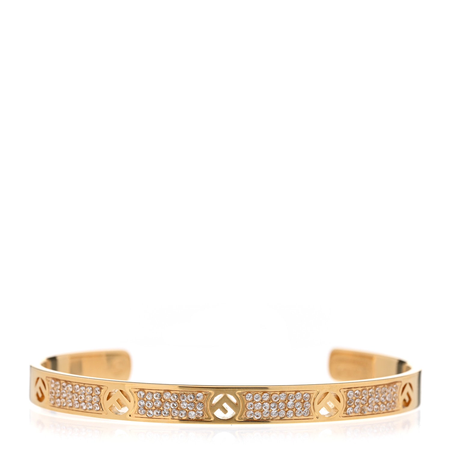Fendi Metal Crystal F Is Fendi Bracelet S Gold 1 of 7