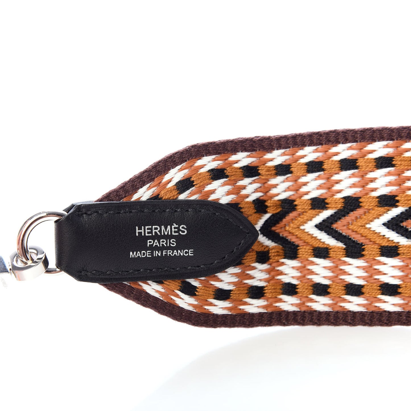 Toile Swift 50mm Sangle Cavale Shoulder Strap Sesame Blanc Black