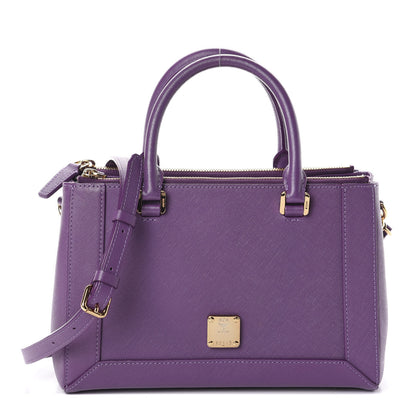 MCM Saffiano Nuovo Tote Purple 1 of 9
