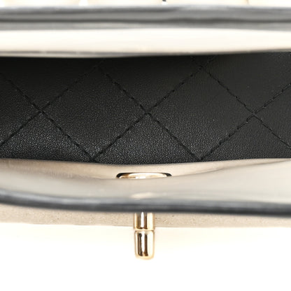 Chanel Lambskin PVC Sand By The Sea Flap With Pearl Strap Black 5 of 10