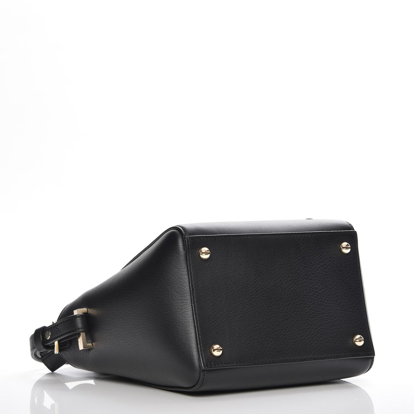 Calfskin Mini HDG Top Handle Crossbody Bag Black