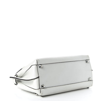 MCM Grained Calfskin Medium Milla Convertible Backpack White Flake 3 of 10