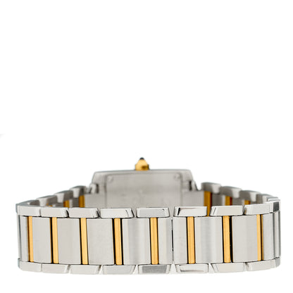 Cartier Stainless Steel 18K Yellow Gold 20mm Tank Francaise Quartz Watch 3 of 4