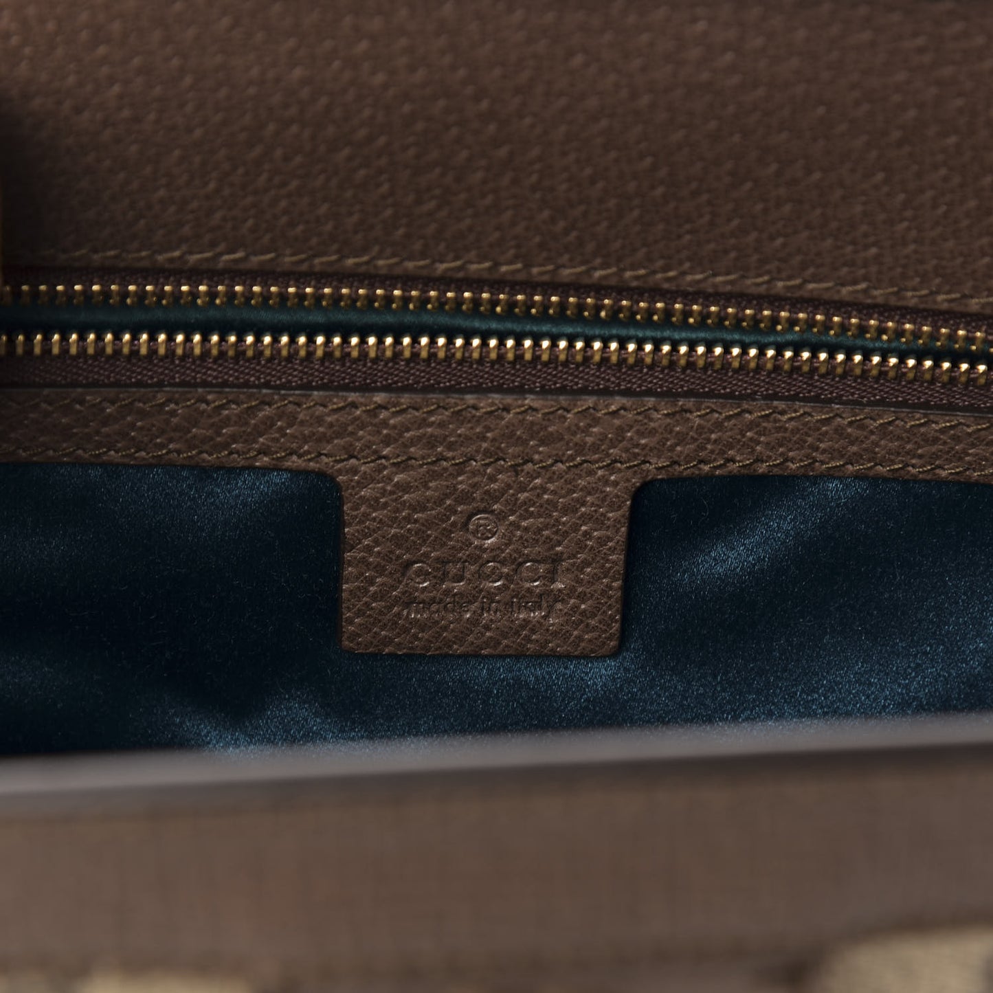 GG Supreme Monogram Web Medium Ophidia Chain Shoulder Bag Brown