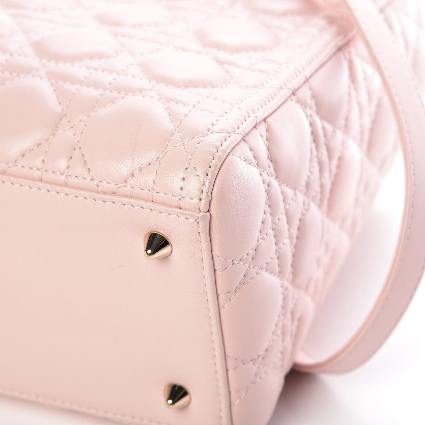 Lambskin Cannage Medium Lady Dior Light Pink