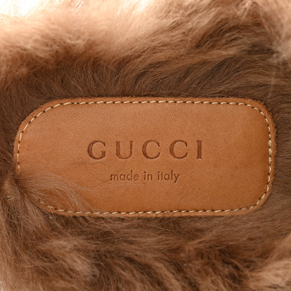 Gucci Calfskin Fur Womens Princetown Slippers 35.5 Vintage Bordeaux 7 of 15