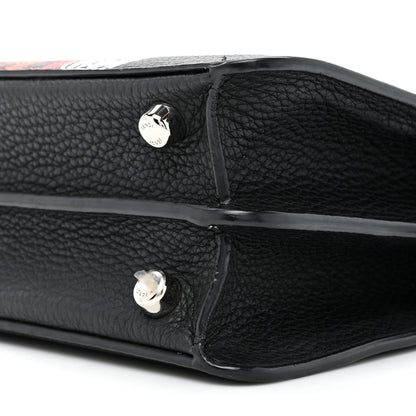 Fendi X NOEL FIELDING Cuoio Romano Painted Mini Peekaboo I SEE U Satchel Black Multicolor 10 of 17