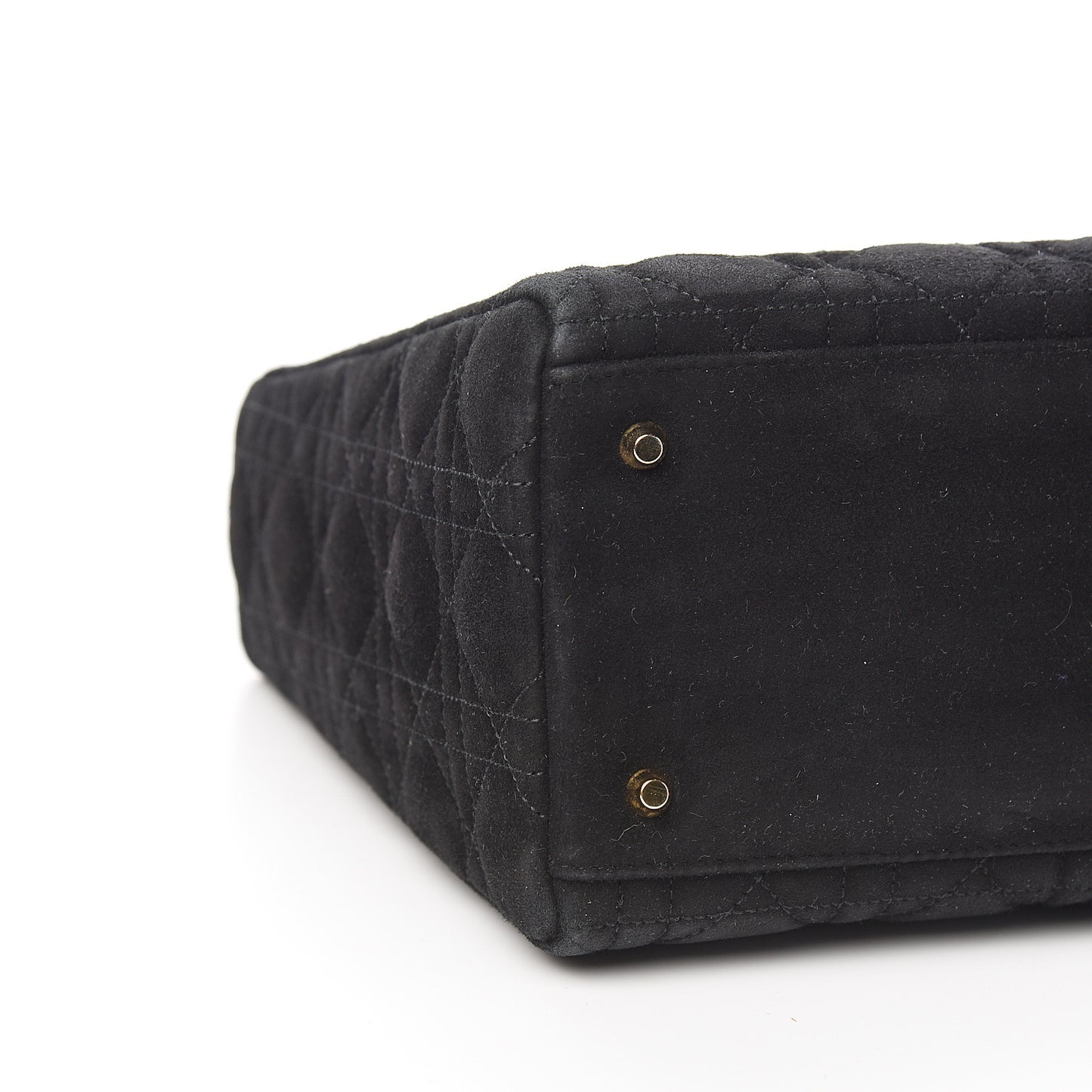 Suede Cannage Medium Lady Dior Black