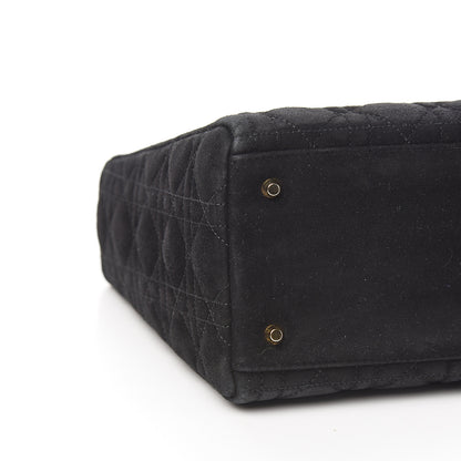 Christian Dior Suede Cannage Medium Lady Dior Black 7 of 9