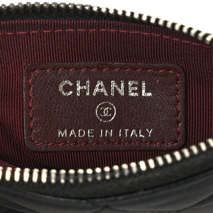 Chanel Lambskin Quilted Key Holder Case Black 5 of 8