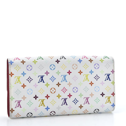 Louis Vuitton Monogram Multicolor Sarah Wallet White Eglantine 2 of 9