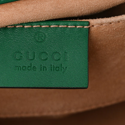 Gucci Calfskin Studded Small Padlock Shoulder Bag Emerald 5 of 10