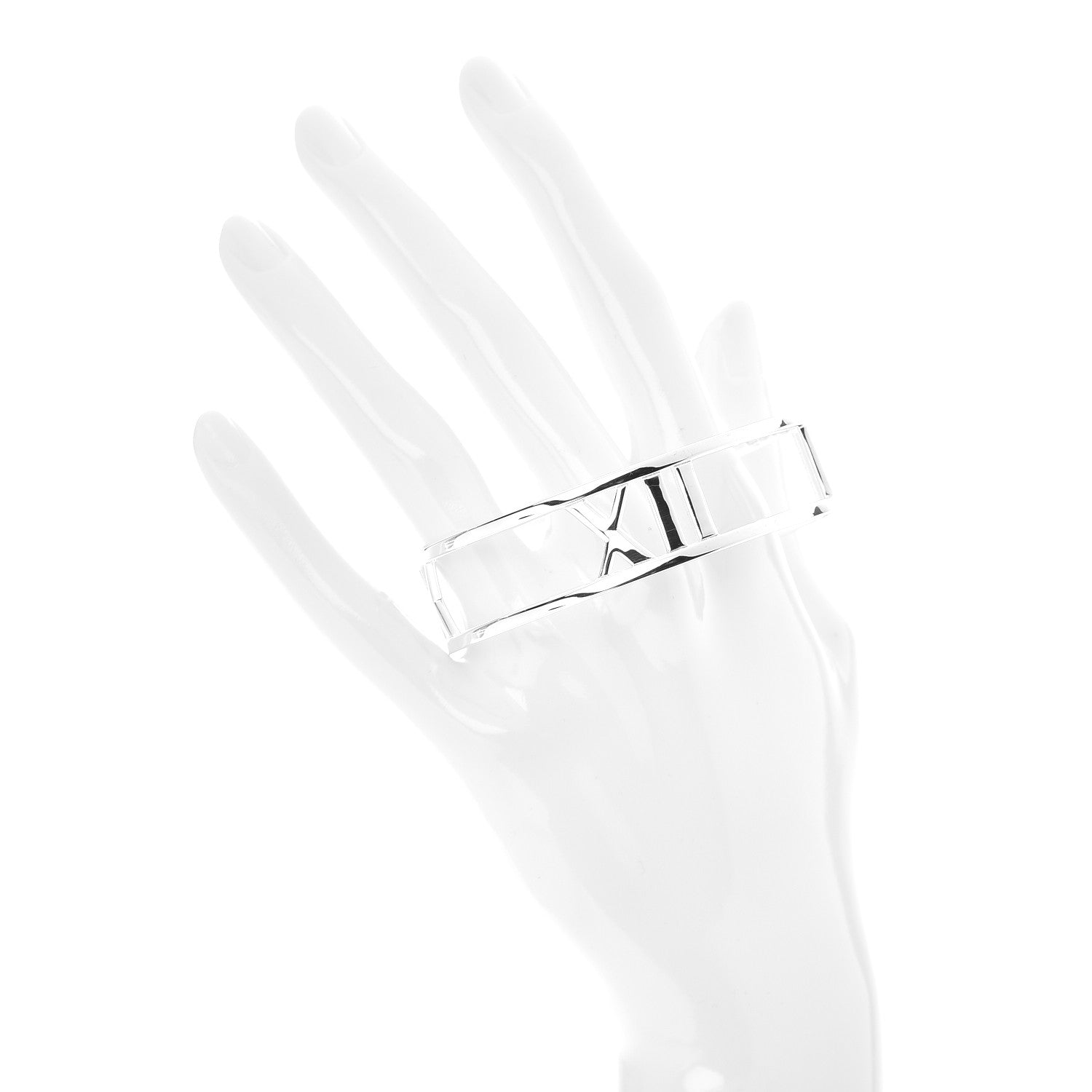 Tiffany Sterling Silver Atlas Open Bangle Bracelet 2 of 5