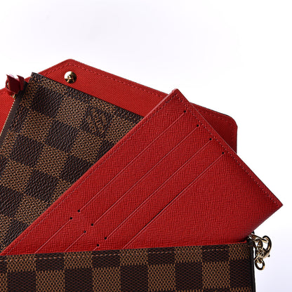 Louis Vuitton Damier Ebene Pochette Felicie Chain Wallet 7 of 12